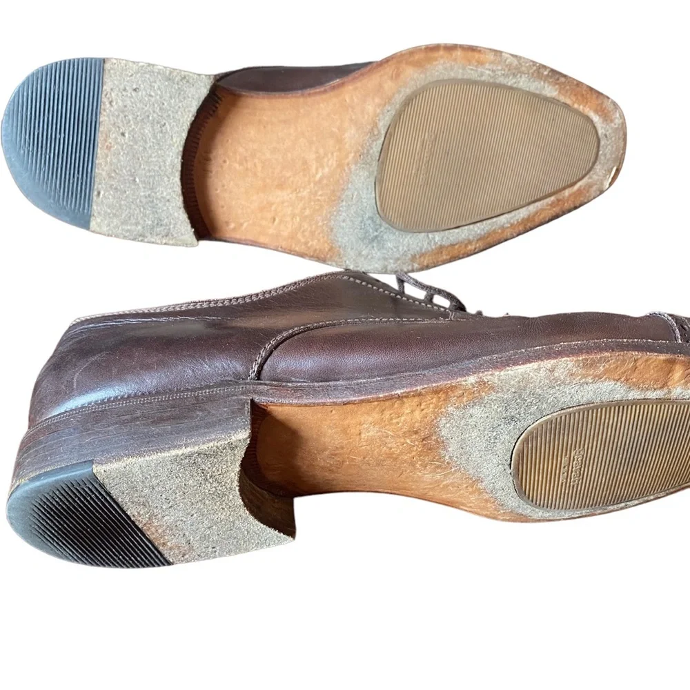 Gravati Men’s Leather Cap Toe Brown Tie Loafers